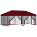 Pavilion cu panouri laterale 6 x 3 m Burgundy Poliester și oțel - WALTI WALTI