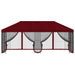 Pavilion cu panouri laterale 6 x 3 m Burgundy Poliester și oțel - WALTI WALTI