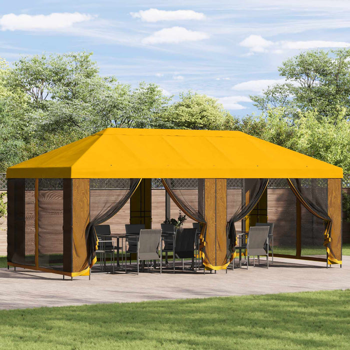 Foișor pentru Grădină 6 x 3 m Galben Poliester și oțel 190 - WALTI WALTI