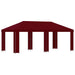 Foișor pentru Grădină 6 x 3 m Burgundy Poliester și oțel 190 - WALTI WALTI