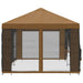 Pavilion cu panouri laterale 6 x 3 m Bej Poliester și oțel 190 - WALTI WALTI