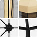 Pavilion cu panouri laterale 6 x 3 m Crem Poliester și oțel 190 - WALTI WALTI