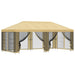 Pavilion cu panouri laterale 6 x 3 m Crem Poliester și oțel 190 - WALTI WALTI