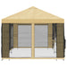 Pavilion cu panouri laterale 6 x 3 m Crem Poliester și oțel 190 - WALTI WALTI
