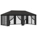 Pavilion cu panouri laterale 6 x 3 m Antracit Poliester și oțel - WALTI WALTI