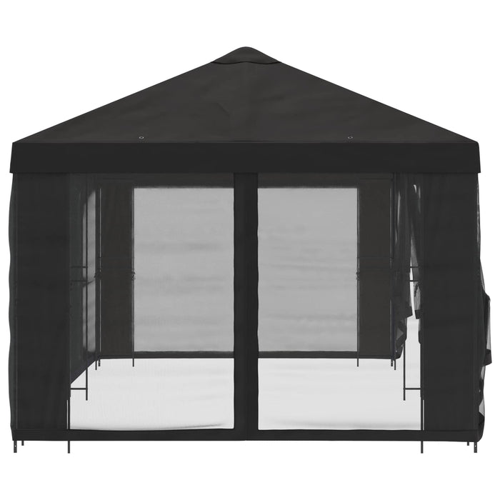 Pavilion cu panouri laterale 6 x 3 m Antracit Poliester și oțel - WALTI WALTI