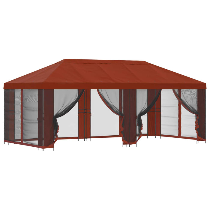 Pavilion cu panouri laterale 6 x 3 m Terracota - WALTI WALTI