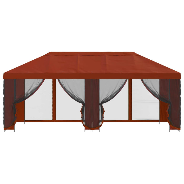 Pavilion cu panouri laterale 6 x 3 m Terracota - WALTI WALTI