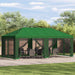 Pavilion cu panouri laterale 6 x 3 m Verde Poliester și oțel - WALTI WALTI