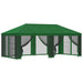 Pavilion cu panouri laterale 6 x 3 m Verde Poliester și oțel - WALTI WALTI