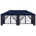 Pavilion cu panouri laterale 6 x 3 m albastru Poliester și oțel - WALTI WALTI