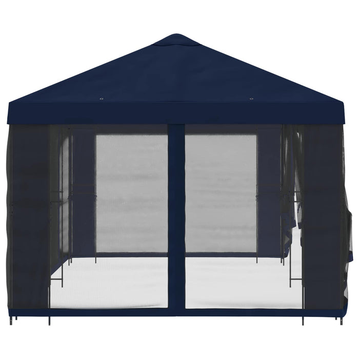 Pavilion cu panouri laterale 6 x 3 m albastru Poliester și oțel - WALTI WALTI