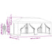 Pavilion cu panouri laterale 6 x 3 m albastru Poliester și oțel - WALTI WALTI