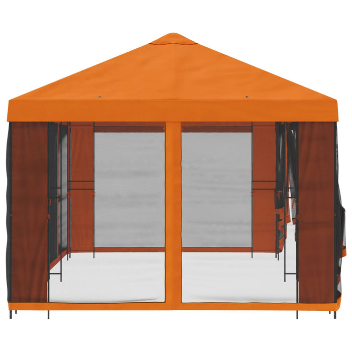 Pavilion cu panouri laterale 6 x 3 m Portocaliu - WALTI WALTI