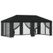Pavilion cu panouri laterale 6 x 3 m Negru Poliester și oțel - WALTI WALTI