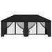 Pavilion cu panouri laterale 6 x 3 m Negru Poliester și oțel - WALTI WALTI