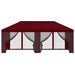 Pavilion cu panouri laterale 6 x 3 m Burgundy Poliester și oțel - WALTI WALTI