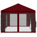 Pavilion cu panouri laterale 6 x 3 m Burgundy Poliester și oțel - WALTI WALTI