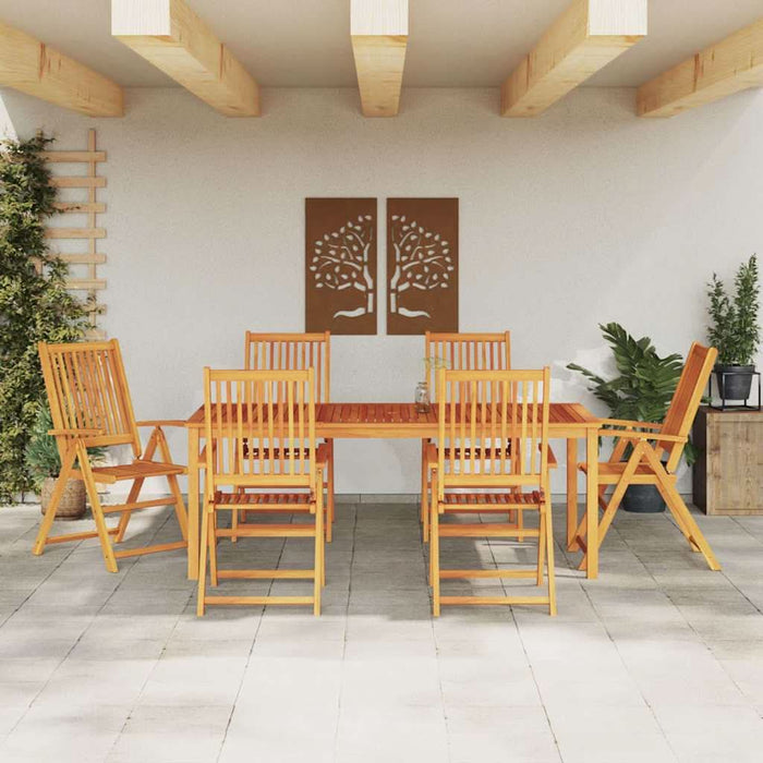 Set de masă pentru grădină 7 pcs Maro lemn masiv de acacia - WALTI WALTI