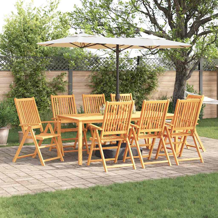 Set de masă pentru grădină 9 pcs Maro lemn masiv de acacia - WALTI WALTI