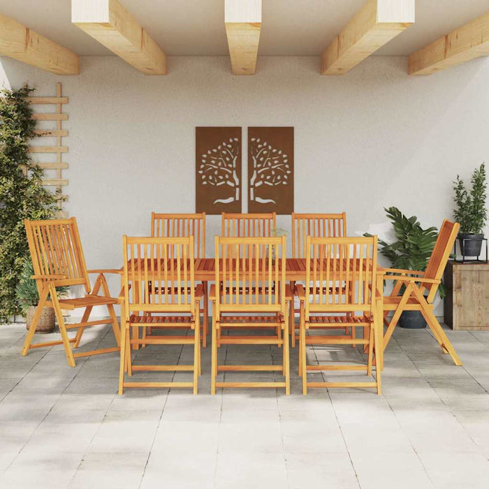 Set de masă pentru grădină 9 pcs Maro lemn masiv de acacia - WALTI WALTI