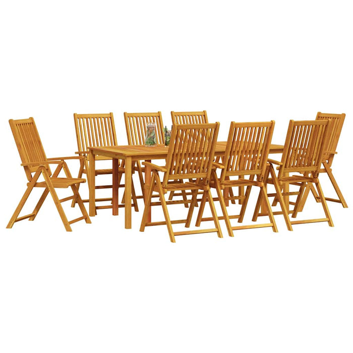 Set de masă pentru grădină 9 pcs Maro lemn masiv de acacia - WALTI WALTI