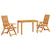 Set de masă pentru grădină 3 pcs Maro Lemn Solid de Acacia - WALTI WALTI