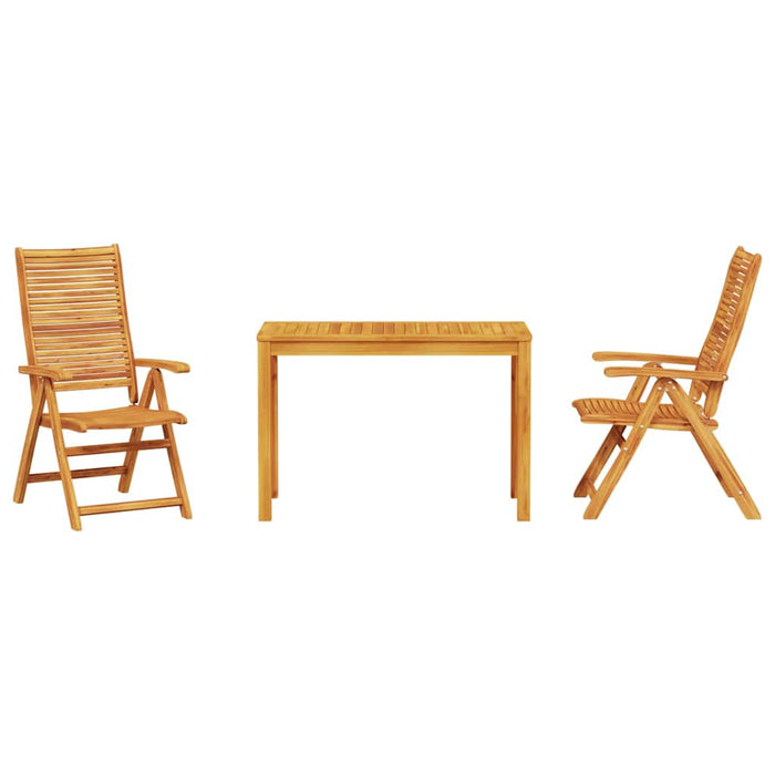 Set de masă pentru grădină 3 pcs Maro Lemn Solid de Acacia - WALTI WALTI
