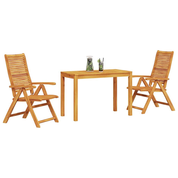 Set de masă pentru grădină 3 pcs Maro Lemn Solid de Acacia - WALTI WALTI