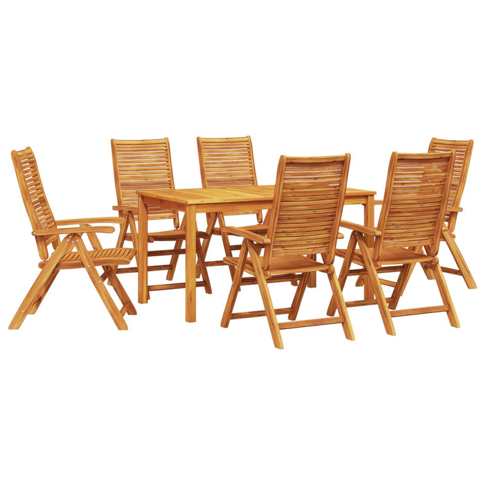 Set de masă pentru grădină 7 buc. Maro Lemn Solid de Acacia WALTI