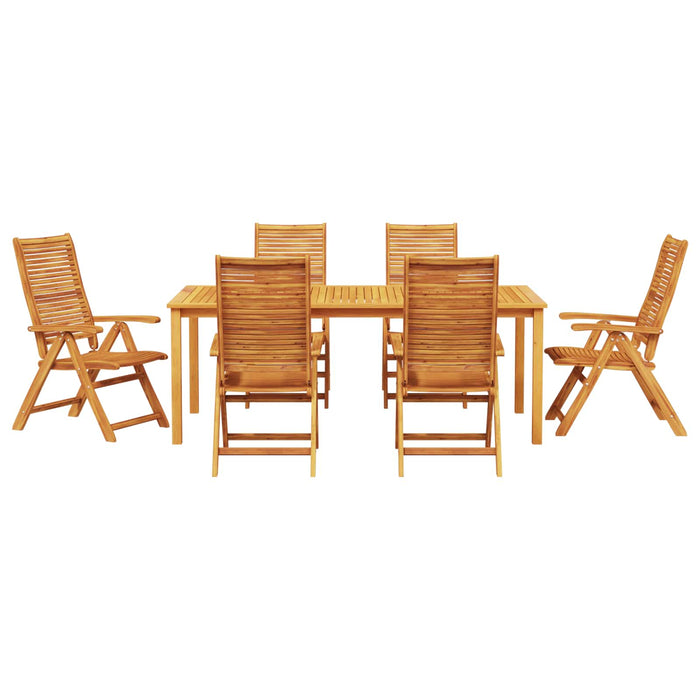 Set de masă pentru grădină 7 buc. Maro Lemn Solid de Acacia WALTI