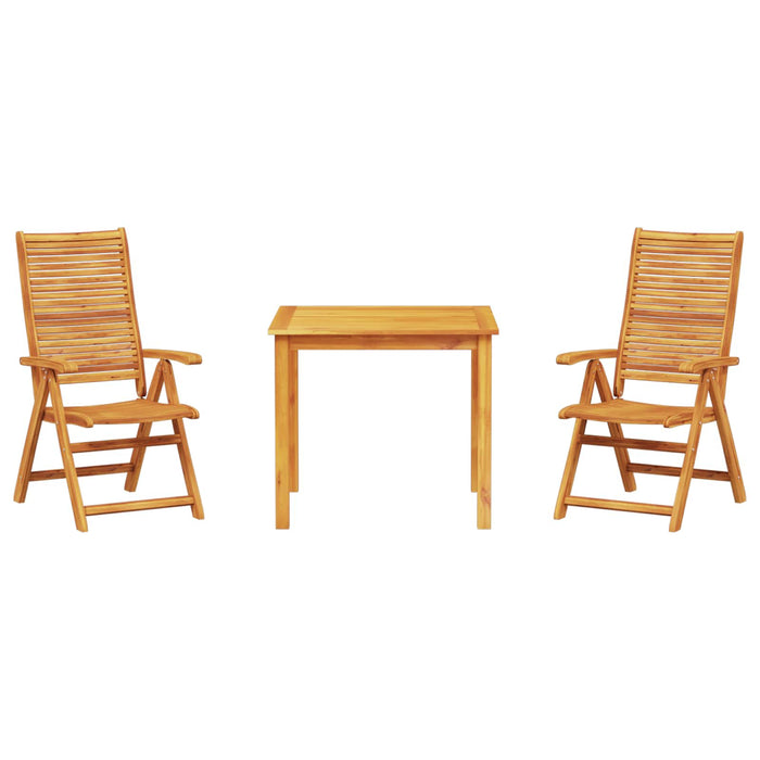 Set de masă pentru grădină 3 pcs Maro Lemn Solid de Acacia - WALTI WALTI