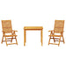 Set de masă pentru grădină 3 pcs Maro Lemn Solid de Acacia - WALTI WALTI