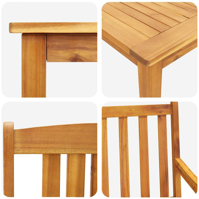 Set de dining 3 pcs Lemn natural 100-200 cm - WALTI WALTI