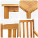 Set de dining 3 pcs Lemn natural 100-200 cm - WALTI WALTI