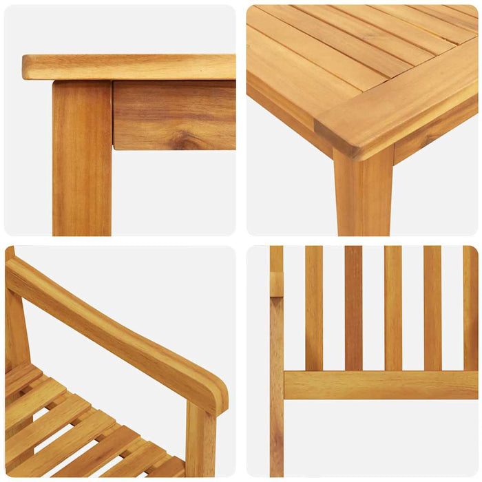 Set de masă pentru grădină 5 pcs Maro lemn masiv de acacia - WALTI WALTI