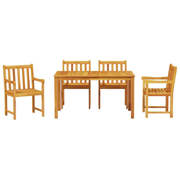 Set de masă pentru grădină 5 pcs Maro lemn masiv de acacia - WALTI WALTI