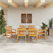 Set masă dining 7 pcs Lemn natural 180 x 90 x 75 cm - WALTI WALTI