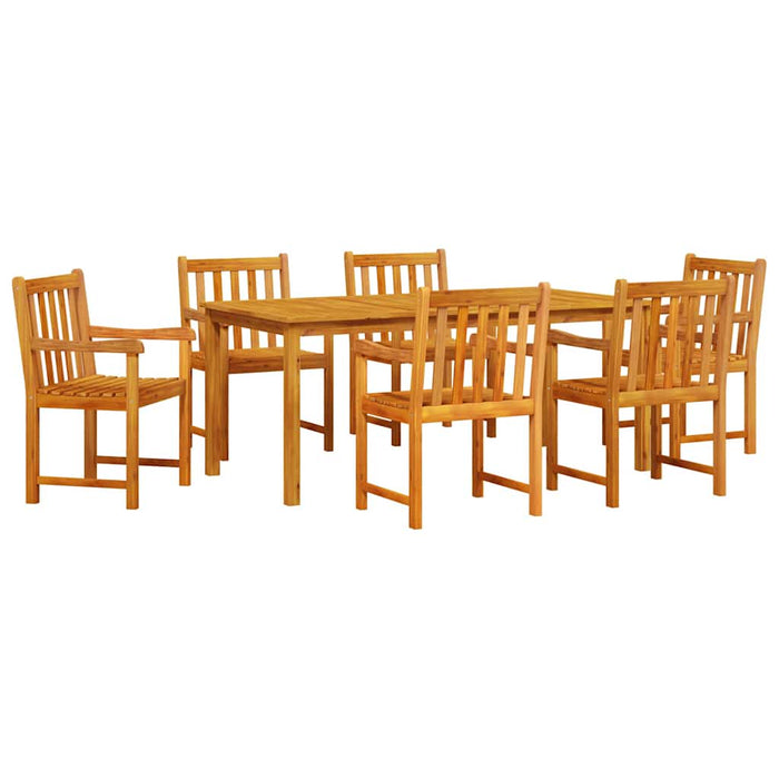 Set masă dining 7 pcs Lemn natural 180 x 90 x 75 cm - WALTI WALTI