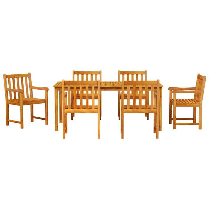 Set masă dining 7 pcs Lemn natural 180 x 90 x 75 cm - WALTI WALTI