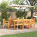 Set de masă de dining 9 pcs Lemn natural 180 x 90 x 75 cm - WALTI WALTI