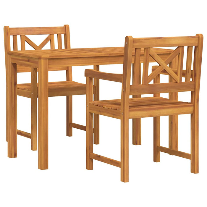 Set de masă pentru grădină 3 pcs Maro Lemn Solid de Acacia - WALTI WALTI