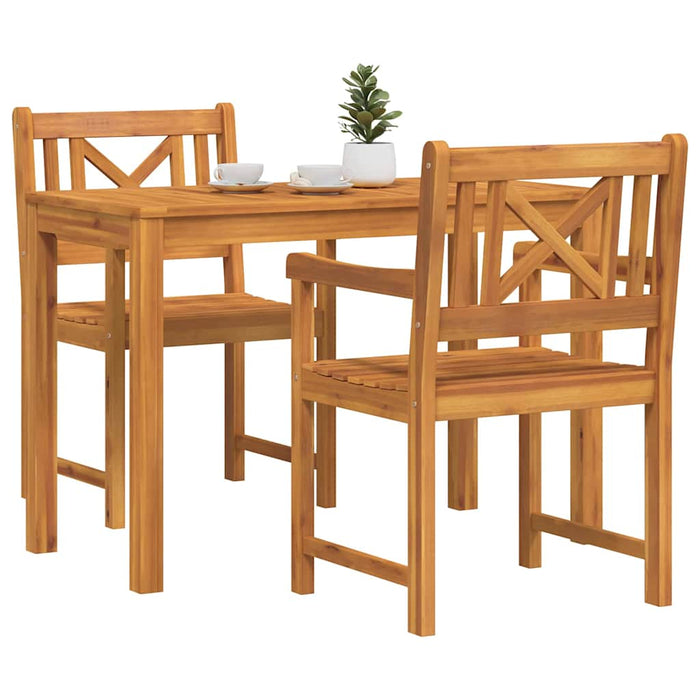 Set de masă pentru grădină 3 pcs Maro Lemn Solid de Acacia - WALTI WALTI