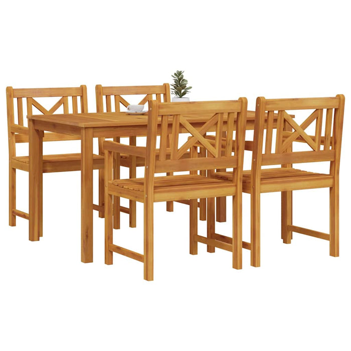 Set de masă pentru grădină 5 pcs Maro Lemn Solid de Acacia - WALTI WALTI