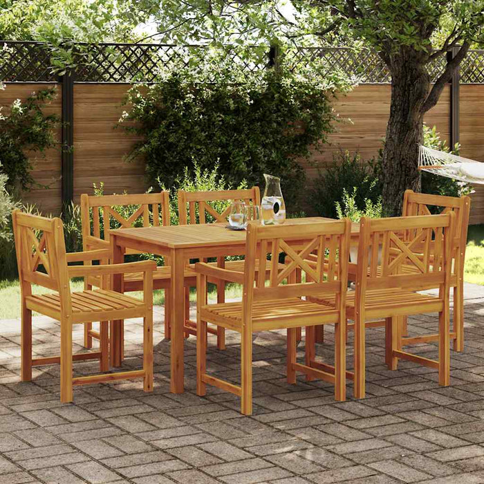 Set de masă pentru grădină 7 pcs Maro Lemn Solid de Acacia - WALTI WALTI