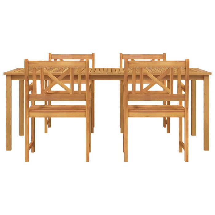 Set de masă pentru grădină 5 pcs Maro lemn masiv de acacia - WALTI WALTI