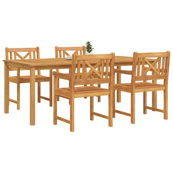 Set de masă pentru grădină 5 pcs Maro lemn masiv de acacia - WALTI WALTI