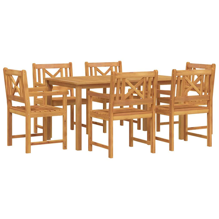 Set de masă pentru grădină 7 pcs Maro lemn masiv de acacia - WALTI WALTI