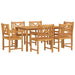 Set de masă pentru grădină 7 pcs Maro lemn masiv de acacia - WALTI WALTI