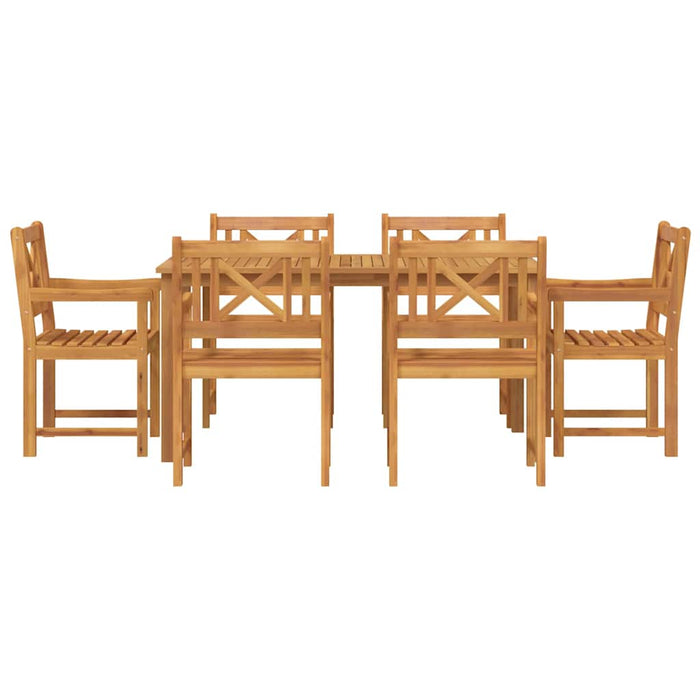 Set de masă pentru grădină 7 pcs Maro lemn masiv de acacia - WALTI WALTI